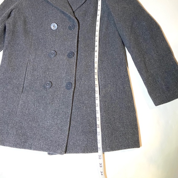 Centigrade Women’s Charcoal Gray Wool Pea Coat Med - Picture 4 of 9